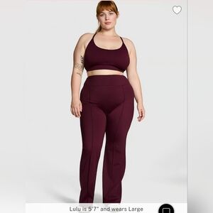 Size Large Short Victoria Secret PINK Winter Maroon Burgundy Legging Flare Pants
